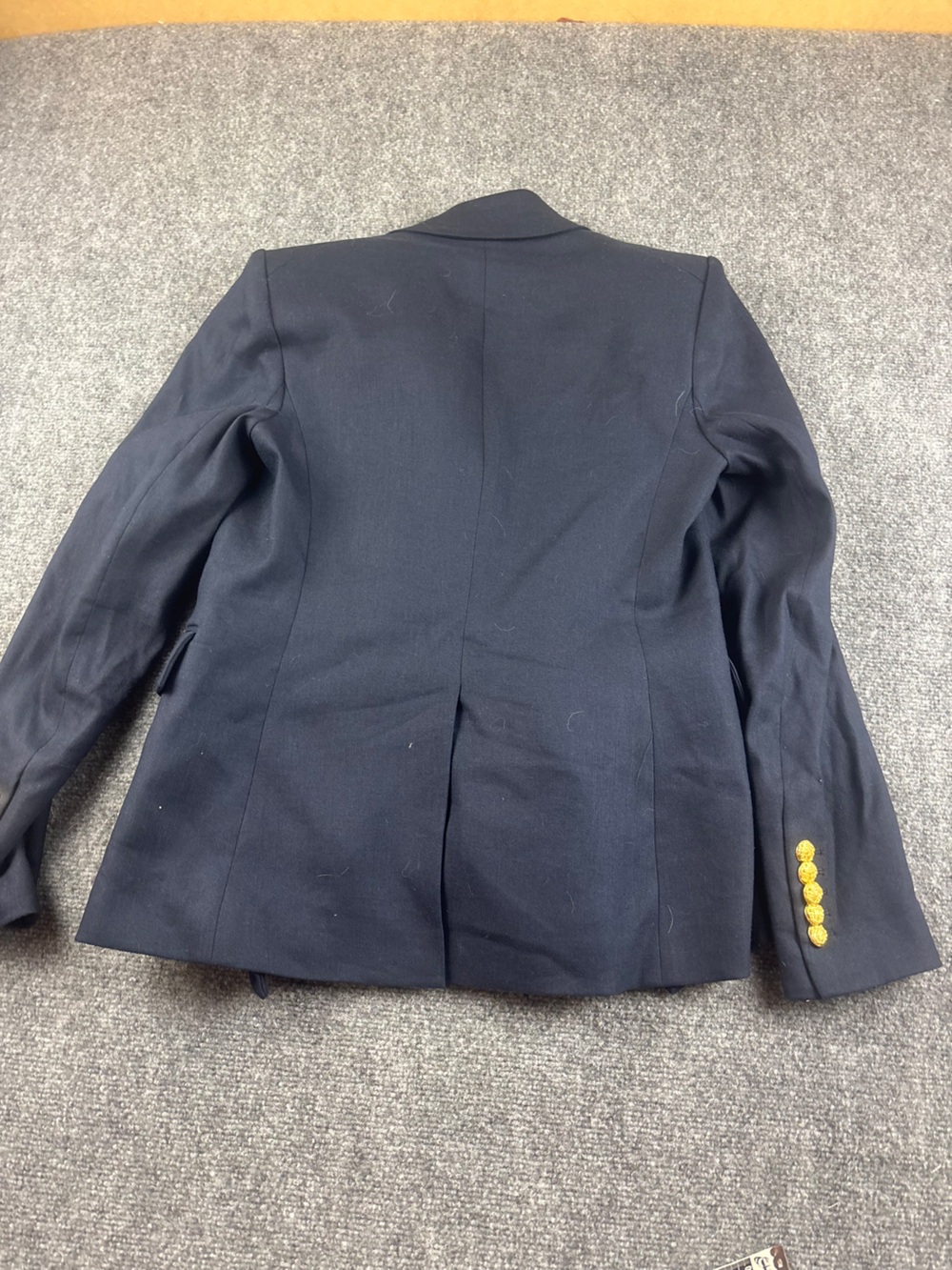Veronica Beard Women’s Miller Dickey Jacket Navy Blue Linen Blend Gold Button -6 - Picture 3 of 12